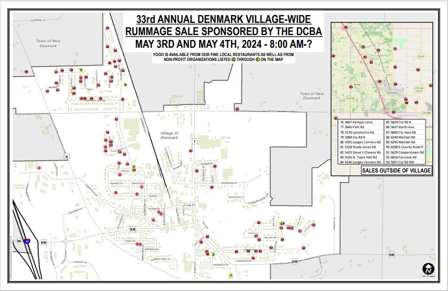2024 Denmark Rummage Sale This Weekend The Denmark News 2024 Rummage Sale Map 